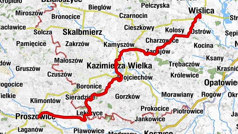 Wiślica - Zielonki - Kazimierza Wielka - Proszowice