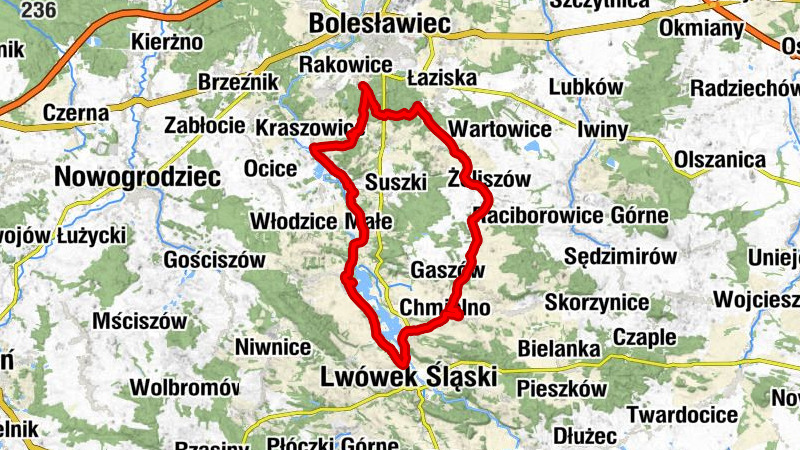 Bolesławiec - Kościół pw. Świętego Michała Archanioła - Kościół pw. Matki Bożej Królowej Świata - Bolesłwiecki Las