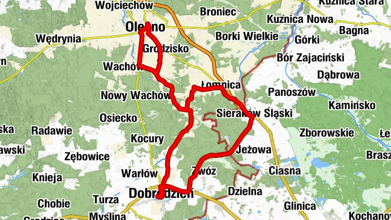 Olesno Śląskie - Kościół odpustowy pw. św. Rocha - Kaplica pw. Matki Boskiej Różańcowej - Kościół parafialny pw. św. Mikołaja i św. Małgorzaty