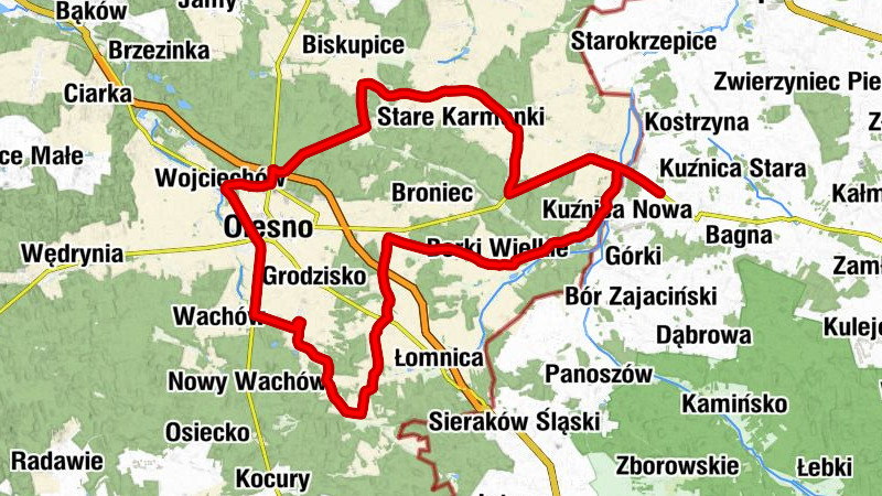 Zajazd Przystań - Ściana frontowa dawnego kościółka ewangelickiego - Kościół Wniebowzięcia Najświętszej Marii Panny - Kościół Świętych Marcina i Bartłomieja w Borkach Wielkich