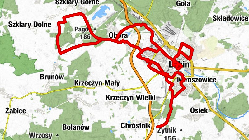 Lubin - Kościół pw. Narodzenia Najświętszej Maryi Panny - Kościół pw. Matki Bożej Częstochowskiej - Wzgórze Zamkowe
