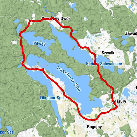 Zamoście - Leśny Zakątek - Czerwony Dwór - powiat olecki