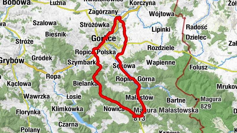 Gorlice Zagórzany - Magura Małastowska - Wierch - Sołtysia Góra