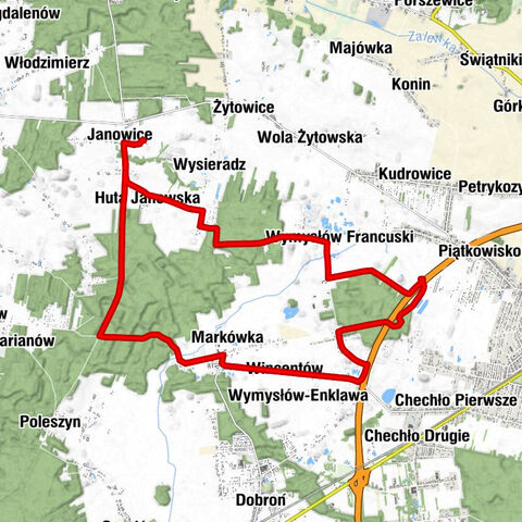 Janowice - Kresy - Huta Janowska - Pabianice