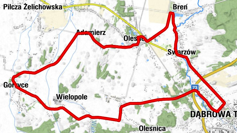 Dąbrowa Tarnowska - Kaplica pw. Matki Bożej Częstochowskiej - Kozubów - Zagrody