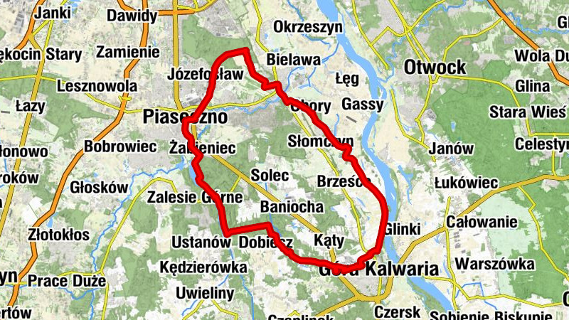 Góra Kalwaria - Konstancin-Jeziorna - Piaseczno