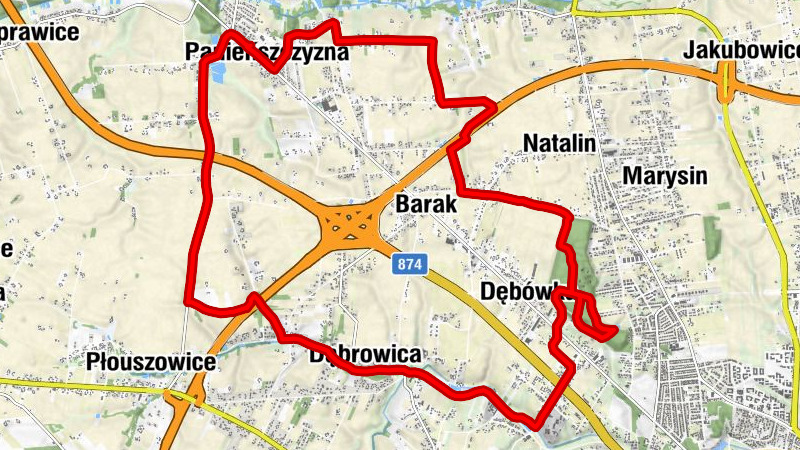 Panieńszczyzna - Dąbrowica - Dębówka - Barak