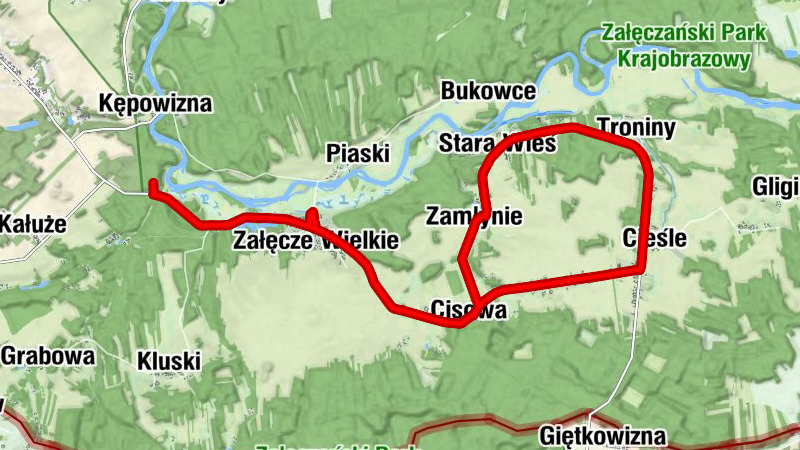 Załęcze Wielkie - Cisowa - Załęcze Małe