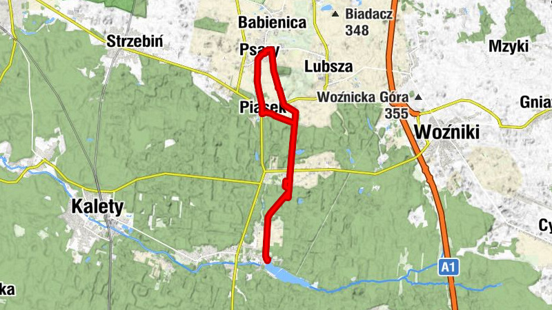 Psary - Mokrus - Zielona - Piasek