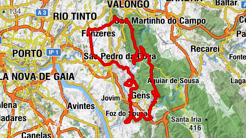 Fânzeres - Santa Justa - Serra do Castiçal - Rio Tinto