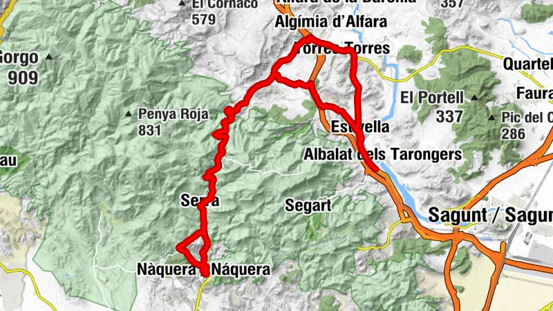 Estivella - Albalat dels Tarongers - Els Pins - Para i Fonda - Estivella