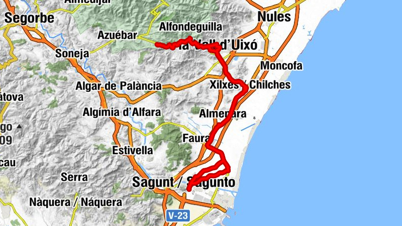 Sagunt - Restaurante Ventorrillo - Parròquia de la Mare de Déu de Lourdes - Ermita de Sant Josep