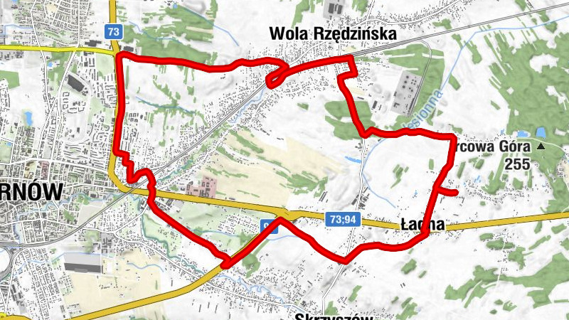 Ładna - Średziny Drugie - Tarnów - Kościół Przemienienia Pańskiego w Ładnej