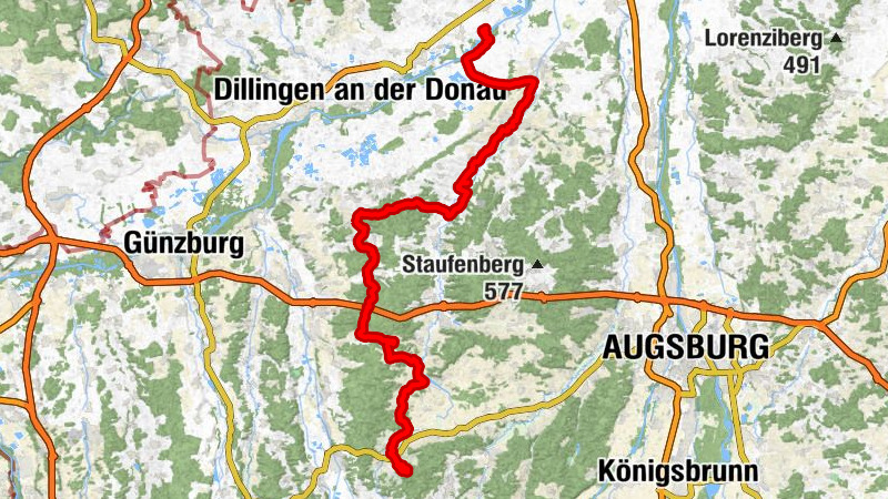 Gremheim - St. Leonhard - Wasserscheide Zusam/Mindel - Gasthaus zur Linde