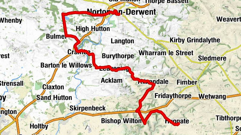 Huggate - Garrowby Hill - St Mary's - Norton-on-Derwent