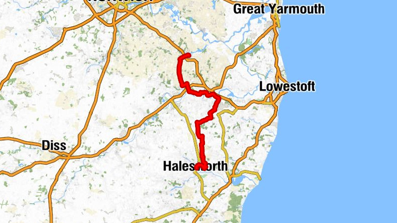 Loddon - St Benet's Minster - Halesworth United Reform Church - Halesworth