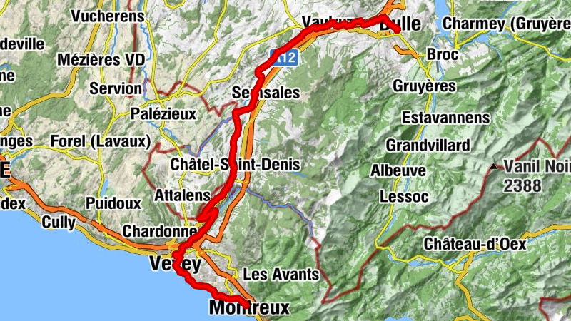 Montreux - Temple de Corsier - Eglise catholique-romaine Vaulruz - Bulle