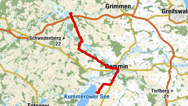 Schönfeld - Dorfkirche Schönfeld - Mühlenberg - Tribsees