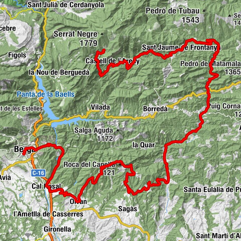 Berga - Sant Maurici - Sant Esteve de la Riba - Refugi La Clusa