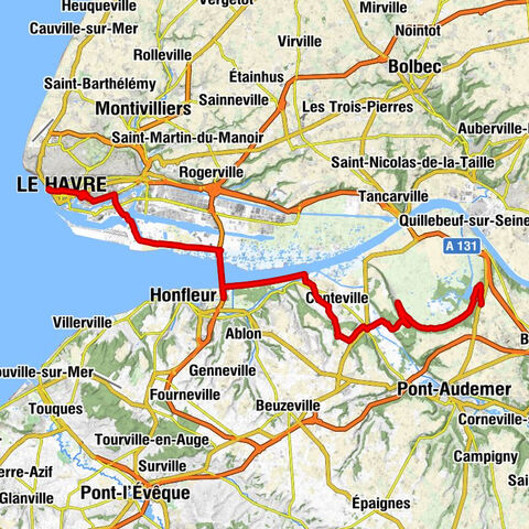 Auberge de la Grand Mare - Église Saint-Martin - Église Saint-Mélain - Porte Océane
