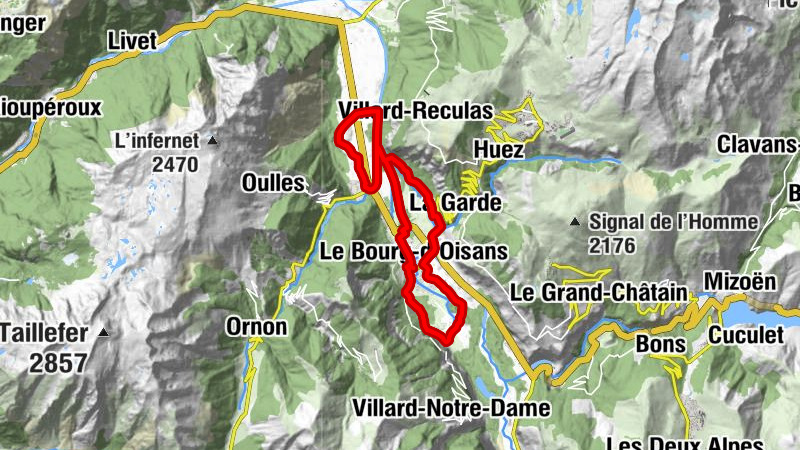 Le Bourg-d'Oisans - Petit Vernay - Les Sables - Le Bassey