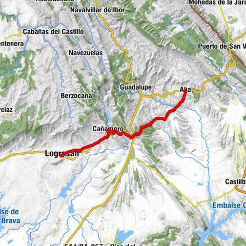 Logrosán - Cañamero - Ermita Virgen de Belén - Alía