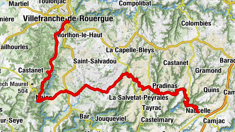 Naucelle - Église Saint-Jean-Baptiste - Église Saint-Laurent - Gâche du Gua