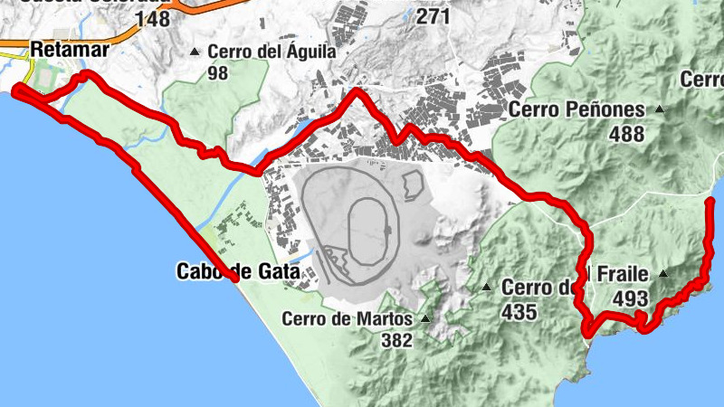 Los Escullos - San José - Ermita de Torre Garcia - Cabo de Gata