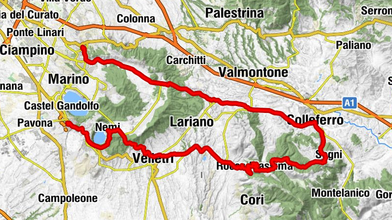 Albano Laziale - Colle degli Impiccati - Le Crocette - Frascati
