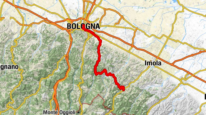 Fontanelice - Chiesa di Gesso - Monte delle Tane - Bologna Centrale
