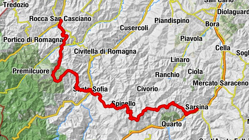 Rocca San Casciano - Monte Mescolino - Monte Pietra - Sarsina