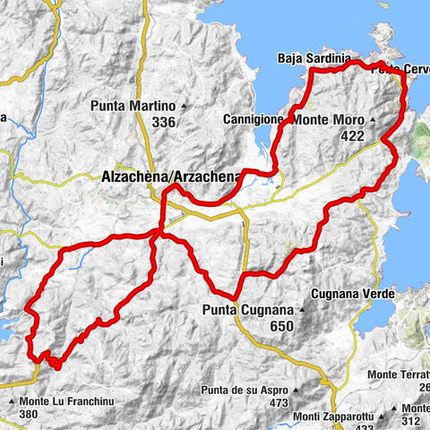 Alzachèna/Arzachena - Sant'Antoni di Gaddura/Sant'Antonio di Gallura - Cudacciolu - San Pantaleo