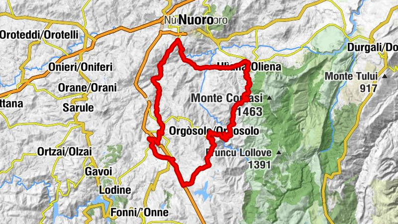 Ulìana/Oliena - Valico Cantoniera Jannas - Trattoria Sos tenores - Nùgoro/Nuoro