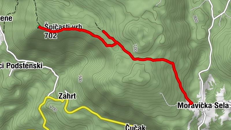 Lokvica - Moravička Sela - Špičasti vrh