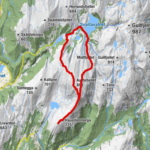 Fana - Austefjellet - Hausdalshorga - Arna