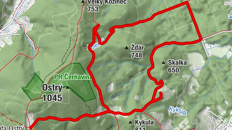 Košařiska - Horská chata Ostrý