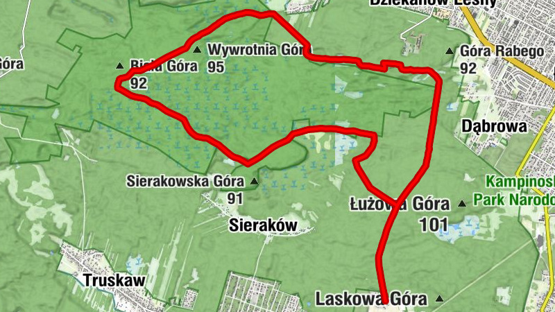 Dziekanów Polski - Szczukówek - Na Miny - Sieraków