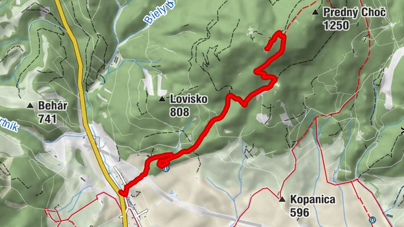 Ružomberok - Pod Lik. hradom - Predný Choč