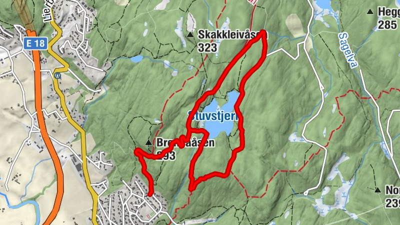 Reistad - Borkhusåsen - Reistadåsen