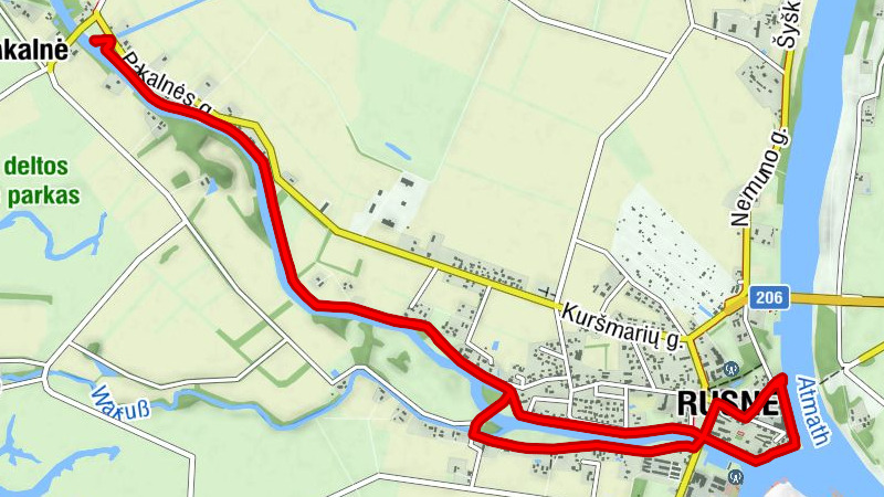 Prie Peterso tilto - Rusnė - Pakalnė - Žuvies Baras