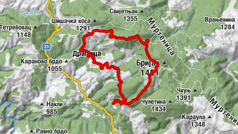 Драглица - Медвеђе брдо - Сисаци - Црква брвнара у Драглици