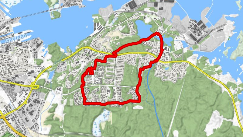 Gävle - Nyvall - Lillhagen - Kastsjö