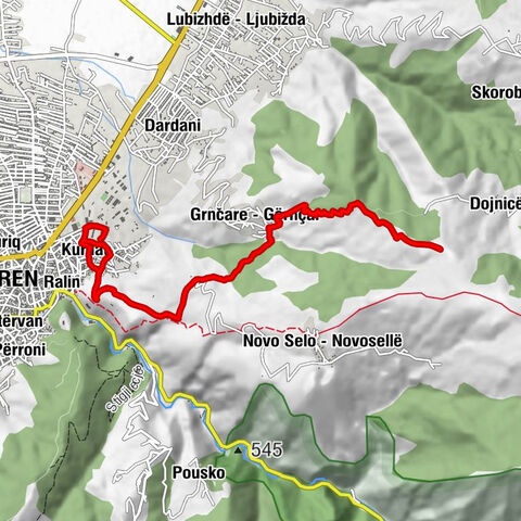 Kurilat - Grnčare - Gërnçar - Bazhderhane - Prizren