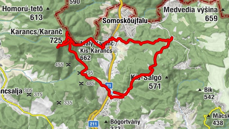 Eresztvény - Kápolna-hegy - Karancs/Karanč - Malý Karanč / Kis-Karancs