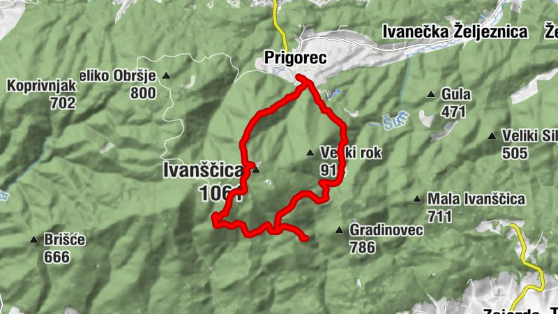 Prigorec - Veliki Konj - Ivanščica - Hanjžica