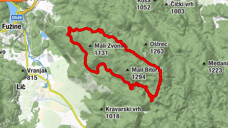 Primorsko-goranska županija - Sklonište Bitorajka - Veliki Bitoraj