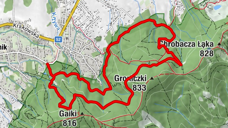 Kozy - Wodospad wędrowców - Źródło Pyszne