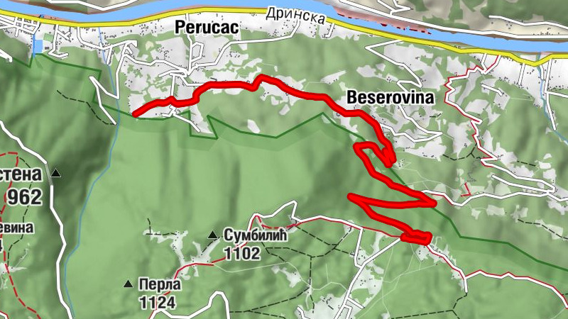 Перућац - Симићи - Бесеровина - Љубош