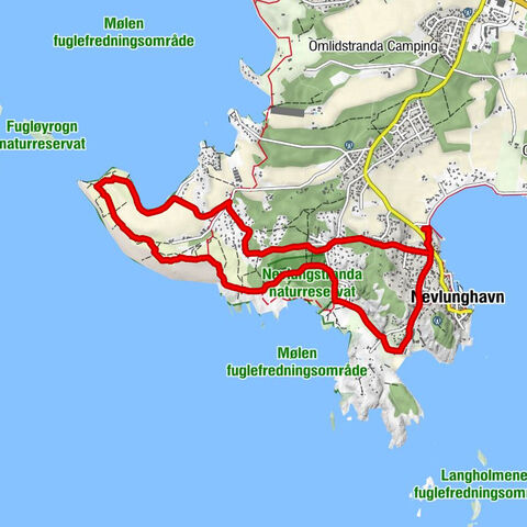 Larvik - Nevlunghavn - Sandsberget - Mølen gravhauger