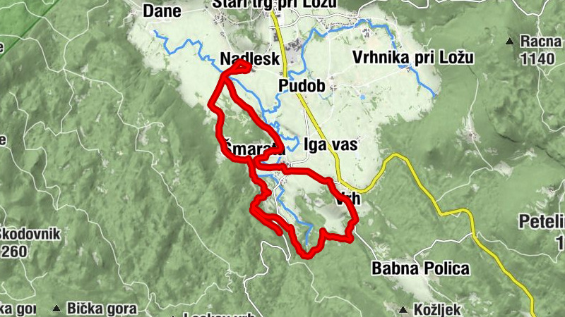 Nadlesk - Šmarata - Sveta Marjeta - Sveti Benedikt